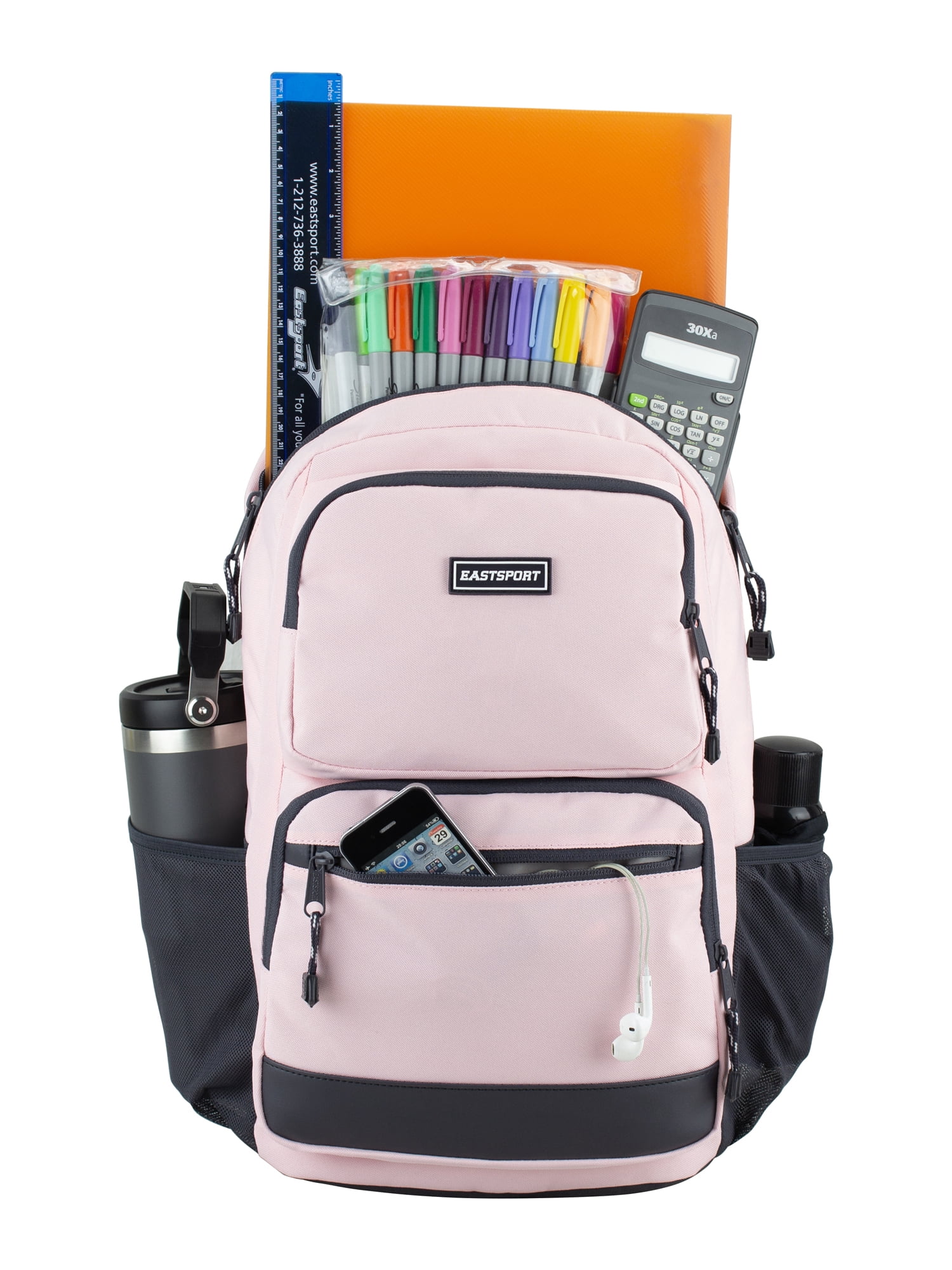 Eastsport Unisex 17" Aurora Core Backpack, Rose Sand