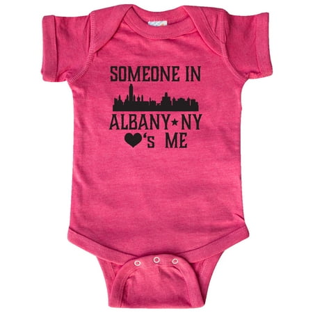 

Inktastic Albany New York Skyline Someone Loves Me Gift Baby Boy or Baby Girl Bodysuit