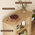 thumbnail image 5 of FANRAL 31.5" Wide Fluted Sideboard Buffet Cabinet with Sliding Door,Adjustable Shelves,Multi-Functional Storage Console for Kitchen Dining Room Living Room,Natural Oak Storage Cabinet, 5 of 6