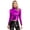 Hot Pink, variant on Women's Turtleneck Long Sleeve Crop Top Shiny Faux Leather Pullover T-Shirts Rave Party Silver S