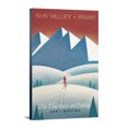 thumbnail image 1 of Sun Valley, Idaho, Skier In the Mountains, Litho, (12x18 Wrapped Canvas, Wall Decor, Artwork), 1 of 5