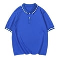 thumbnail image 4 of Akiihool Uniform Shirts for Boys Boy's Short Sleeve Polo Shirt (Blue,5-6 Years), 4 of 4
