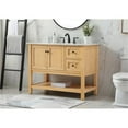 thumbnail image 2 of 42 inch single bathroom vanity in natural wood, 2 of 8