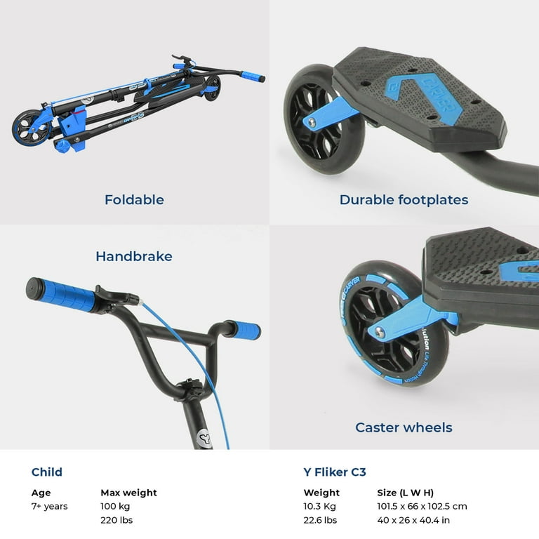 Yフリッカー　FliKER CARVER C3 Yvolution Y Fliker Carver C3, Foldable Drift Scooter for