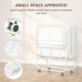 thumbnail image 3 of Homieasy Folding Bed with Mattress, Portable Foldable Bed with Storage Cover, Rollaway Bed for Adults with Memory Foam Mattress and Metal Frame, Cot Size Guest Bed on Wheels- White, 75” x 31”, 3 of 8