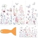 thumbnail image 1 of Juego de 3 calcomanías de flores y arbustos en acuarela para manualidades y decoración de muebles., 1 of 9