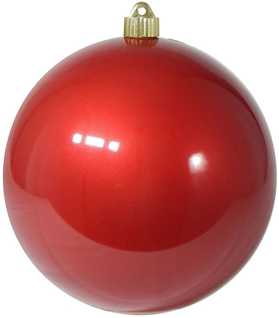 Shatterproof Large Ball Ornament, 8" (200mm), Candy Red