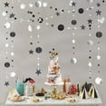 thumbnail image 5 of Cheerland Gothic Party Decoration Black Silver Full Moon Star Garlands, 3 Pieces, 5 of 8