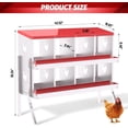 thumbnail image 2 of Qinaqin Rojo 8 cm de Alturaole Chicken Nesting Caja con Soporte Legs Perch Metálico Roll Away Eggs Laying Cajas y Versatile Anchoall Mount para Chickens, 2 of 7
