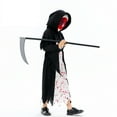 thumbnail image 4 of Gyratedream Kids Halloween Grim Reaper Costume, Fancy-Dress Outfit for Boys Girls Dress Up Party 5-14 Years, 4 of 5
