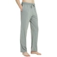 thumbnail image 2 of U2SKIIN Mens Cotton Pajama Pants, Soft Lounge Pant with Pockets Lightweight Sleep Pj Bottoms,(light Grey Mel,M), 2 of 5