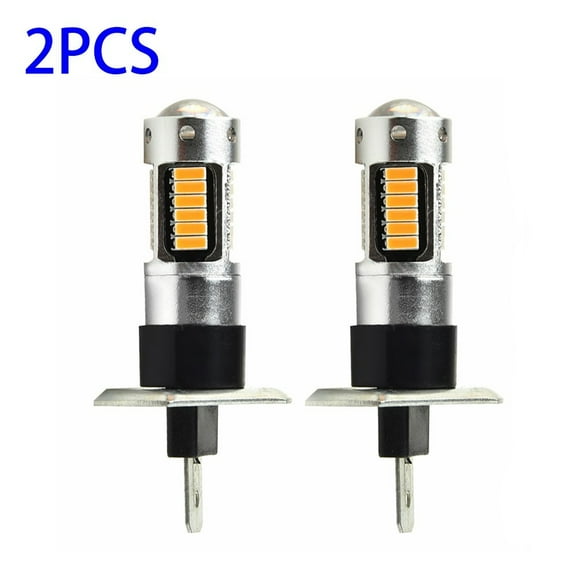 2x H1 LED 3000k Yellow High Power 50W Fog Light Bulb Driving Lamp Bright Amber