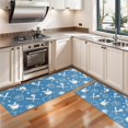 thumbnail image 3 of Baseballs and Helmets Blue Pattern Anti Fatigue Kitchen Rugs Set Of 2, Non Slip Washable Decorative Floor Mats for Sink Laundry and Home Use, 17"x47", 3 of 5