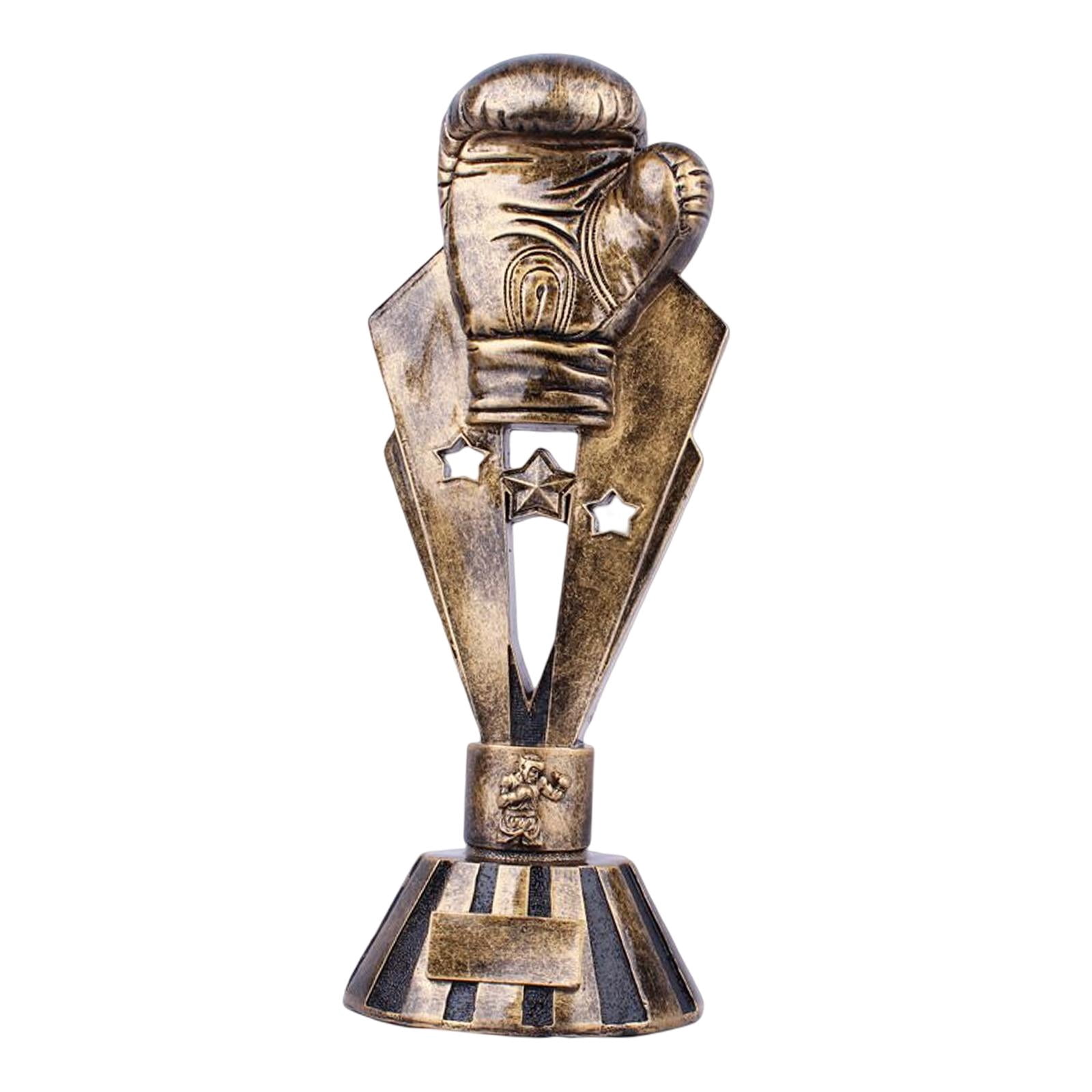 Boxing Glove Trophies Boxing Awards Resin Figurine Statue Rewards for Office Bronze