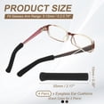 thumbnail image 2 of Cojín para orejas de gafas Uxcell 2.17 In, 4 pares de sujetadores suaves de orejas de algodón, antideslizantes y cómodos, cojines elásticos para las patillas de las gafas, negro/marrón, 2 of 7