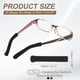 thumbnail image 2 of Cojín para orejas de gafas Uxcell 2.17 In, 4 pares de sujetadores suaves de orejas de algodón, antideslizantes y cómodos, cojines elásticos para las patillas de las gafas, negro/marrón, 2 of 7