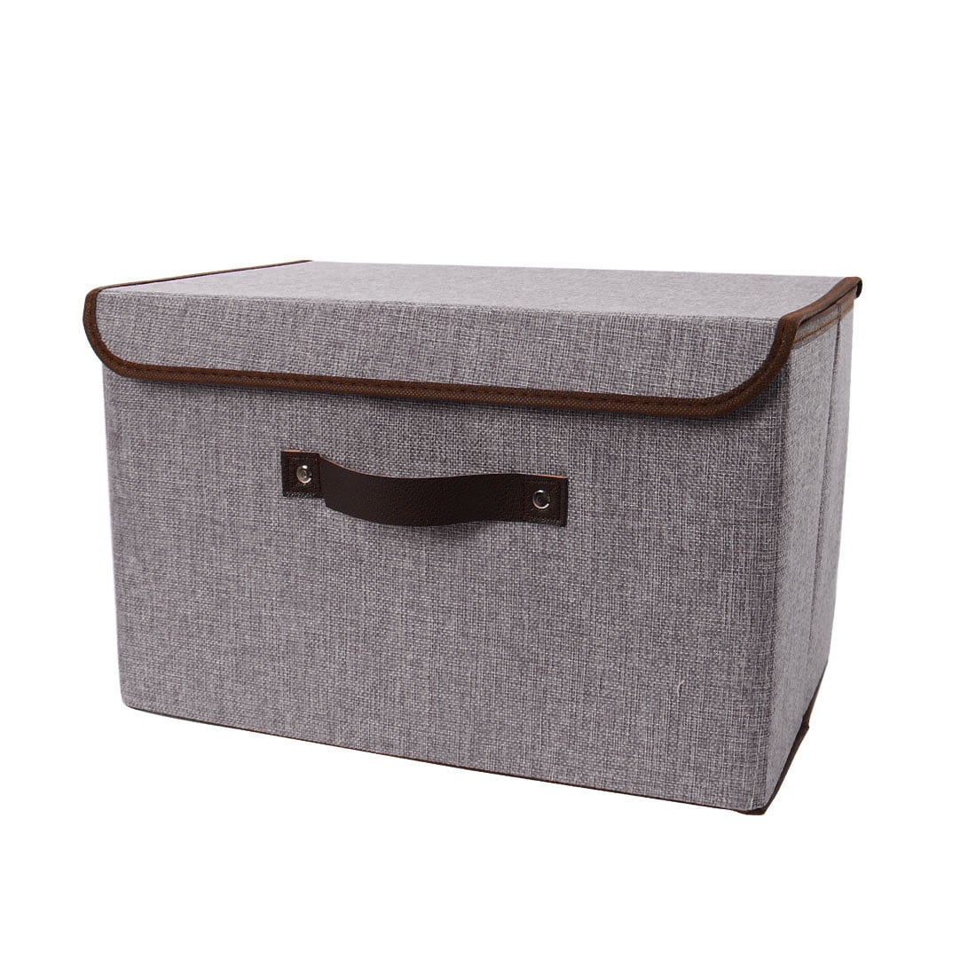 Bedroom Fabric Foldable Storage Cube Box,Closet Organizer,Nursery Hamper Basket with Handle for Home Living Room,Grey,2 Packs Playing Room Entryway Zonyon Storage Bin with Lid Office 