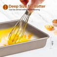 thumbnail image 4 of Barlket Rectangle Cake Pan 3-Pieces, Deep Baking Pans Set, Nonstick Roasting Pans Set for Thanksgiving Christmas, 9/11/13 Inch, Toaster Oven Tray Bakeware Set, Lasagna Pan Deep Size, Heavy Duty, Gold, 4 of 8