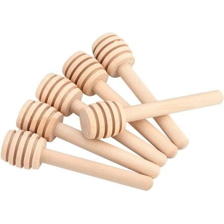 

50pcs 8cm Honey Dipper Sticks Natural Wood Household Portable Jam Honey Dispenser