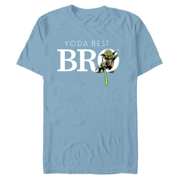 Star Wars Yoda Best Bro Lightsaber Gift for Brother - Short Sleeve Blended T-Shirt for Adults - Customized-Ocean Blue