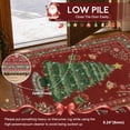thumbnail image 6 of Christmas Area Rug 2x3, Boho Non-Slip Christmas Tree Machine Washable Carpet for Entryway, Xmas Low-Pile Area Rug for Living Room Bedroom Office, Holiday Decor Red, 6 of 7