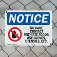 thumbnail image 5 of (2 Pack) No Bare Contact With Rte Foods OSHA Notice Sign 24 Inch X 18 Inch Indoor / Outdoor Rust-Free Aluminum Metal Signs for Workplace, Workshop, and Construction Site, Made in the, 5 of 8