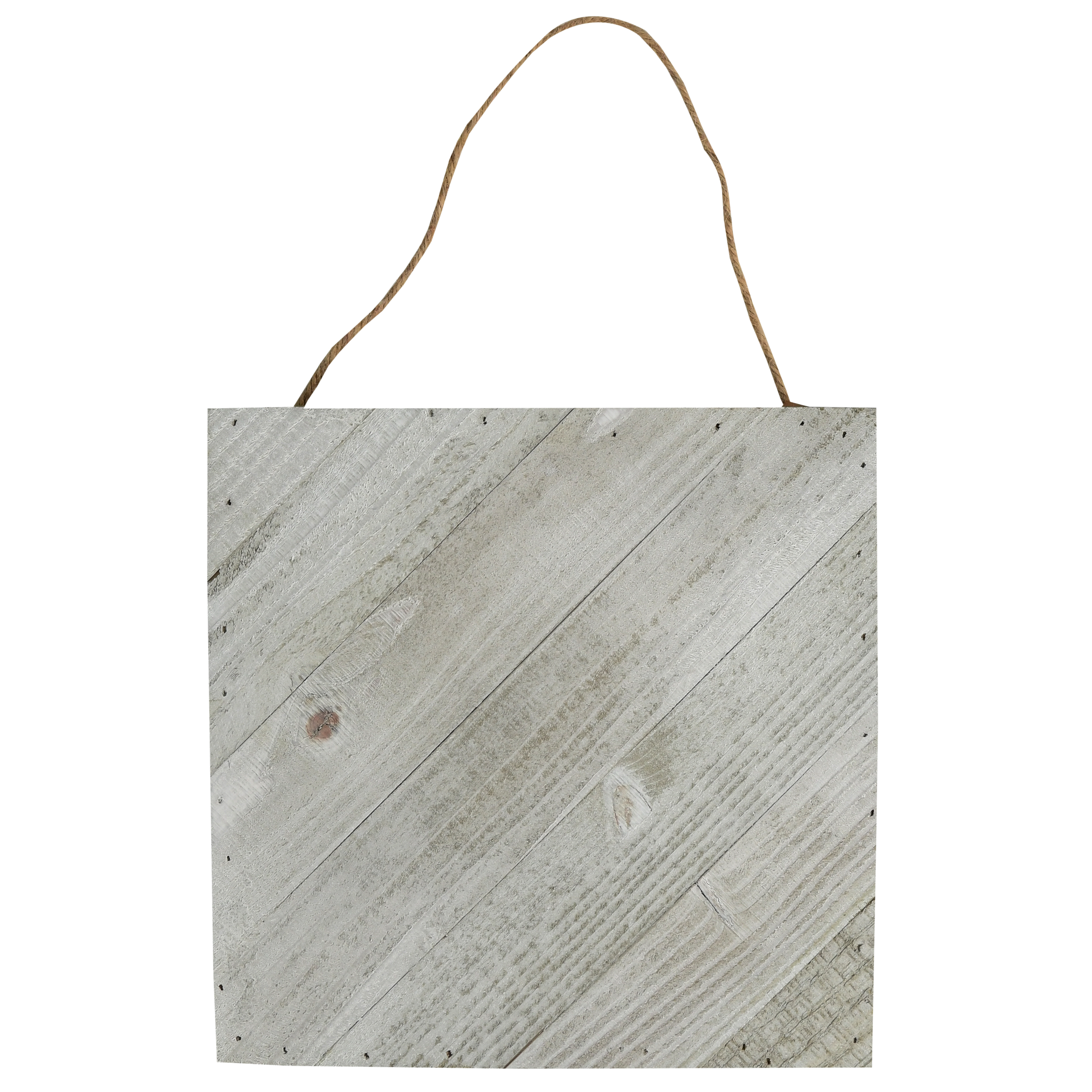 Hampton Art 10"x10" White Wash Diagonal Wood Plank; Color/Finish