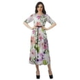 thumbnail image 4 of Moomaya Printed Swing Dress Women Midi Dress Short Sleeve Casual Work Dress, 4 of 6