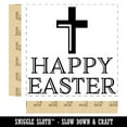 thumbnail image 2 of Happy Easter with Cross Self-Inking Rubber Stamp Ink Stamper - Blue Ink - Large 1-1/2 Inch, 2 of 7