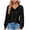 Black, variant on Women's Satin V Neck Shirts Elegant V Neck Pleated Long Sleeve Blouses Casual Loose Fit Solid Dressy Work Tops Women Athletic Shirt Short Pack Long Sleeve Women Running Summer Tops for Women Casual