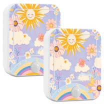 Yayeee 2-Pack Plug in LED Night Lights with Light Sensors Motion Detectors, Purple Clouds