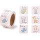 thumbnail image 1 of 1 unidad de pegatinas adhesivas de agradecimiento en rollo, etiquetas adhesivas cuadradas de papel para regalos e imágenes., 1 of 4