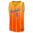 thumbnail image 2 of Youth Fanatics LaMelo Ball Orange Charlotte Hornets 2025/26 City Edition Fast Break Jersey, 2 of 3