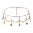 thumbnail image 1 of Cinturón de cadena para la cintura, con dijes de moda, para mujeres y niñas, ropa de novia. Oro, 1 of 8