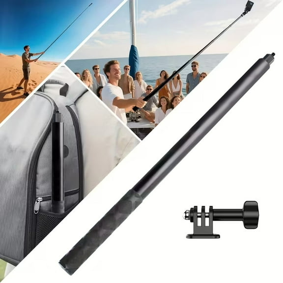 3m Selfie Stick 118" Carbon Fiber Invisible Ultra Long Extension Selfie Stick for Insta360 X5 Insta 360 X4/X3/X2/R/RS ONE X Action Camera