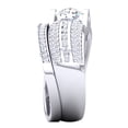 thumbnail image 4 of Dazzlingrock Collection Sterling Silver White Cubic Zirconia CZ Ladies Bridal Engagement Ring With Wedding Bands Set, Size 6, 4 of 4