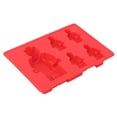 thumbnail image 3 of Bandeja de hielo - Bandeja de hielo 4 + 1 Molde de hielo multifuncional de silicona de grado alimenticio con forma de robot rojo para el hogar para la cocina, 3 of 5