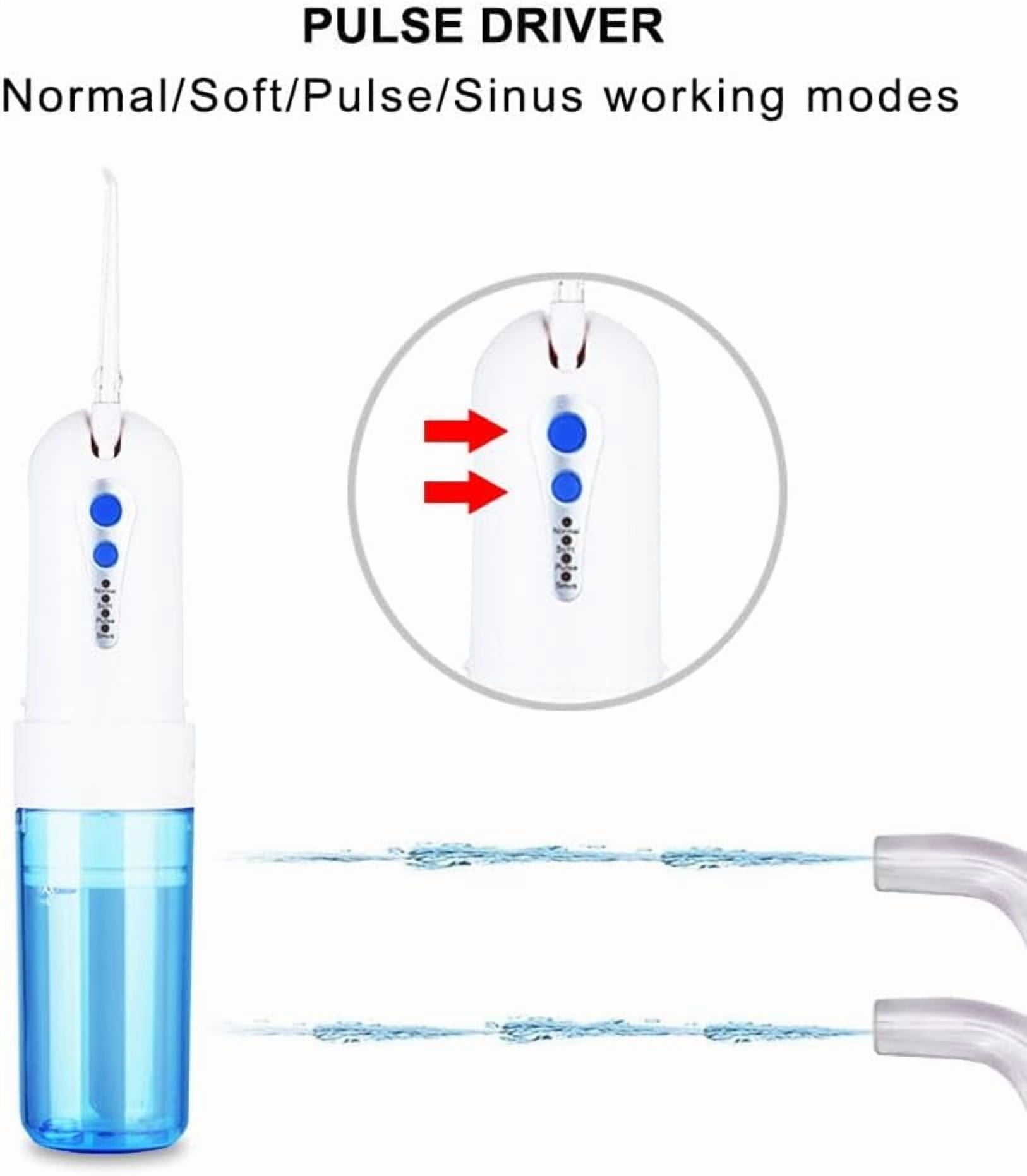 Water Dental Flosser for Teeth, Portable 200ML Water Teeth Cleaner Picks with 4 Cleaning Modes & 5 Jet Tips for Family Use, USB Rechargeable