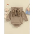 thumbnail image 5 of JYYYBF Infant Baby Easter Hood Jumpsuit Bunny Ear Long Sleeve Front Fuzzy Pocket Romper, 5 of 7