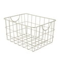thumbnail image 3 of Spectrum Diversified Steel Utility Wire Storage Basket with Curved Easy Grab Handles, Satin Nickel, 3 of 7
