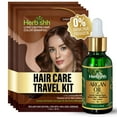 thumbnail image 1 of Herbishh Chestnut Brown Color Shampoo for Gray Hair, Hair Dye Shampoo 3 in 1, 100% Grey Coverage for Men & Women, Long-lasting & Travel-friendly, Ammonia-free, 30 ml (Pack of 5), 1 of 5