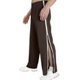 thumbnail image 6 of Mens Sweatpants Tear Away Basketball Pants 2 Side Zippers Snap Off Full Open Down Sweatpants Leg Post Surgery Pant With Pocket Track Jogger Athletic Running Elastic Waist Sport Pants Brown XXXL, 6 of 7