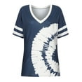 thumbnail image 5 of Patlollav Womens Ladies Tops Plus Size Fashion Print V-Neck Short-Sleeve Shirt Blouse, 5 of 6