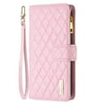 thumbnail image 6 of Wallet with [RFID Blocking] [9 Card Slots ] Zipper Pocket iPhone 15 Plus Premium Soft PU Leather Magnetic Flip Folio with Wrist Strap Kickstand Protective Cover for iPhone 15 Plus, Pink, 6 of 10
