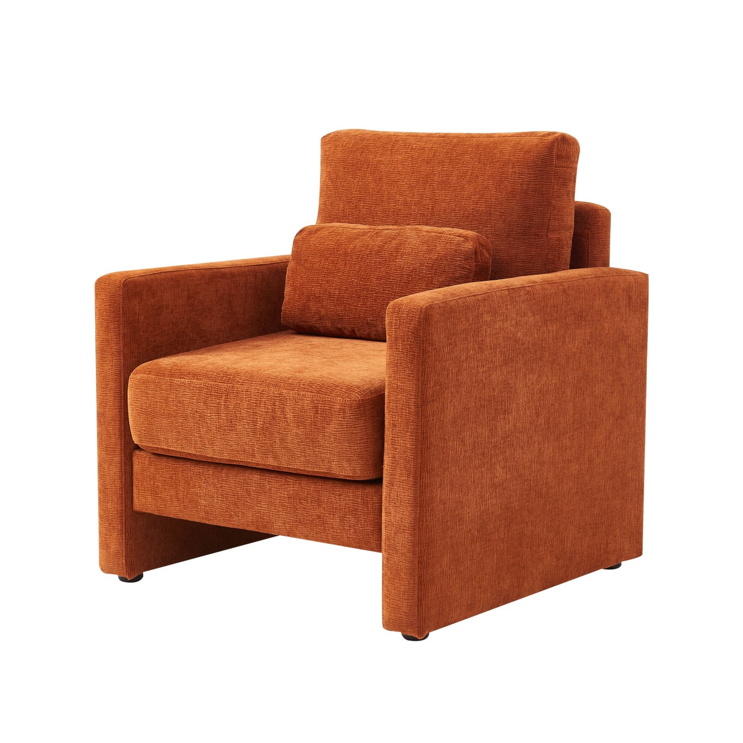 Gewnee Modern Chenille Accent Armchair - Upholstered with Solid Wood Frame, Ideal for Living Room, Bedroom, Office