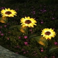 thumbnail image 5 of Lámpara solar enchufable de 2 piezas para exteriores, impermeable, simulación de girasol, lámpara de decoración de jardín, 5 of 5