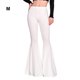 thumbnail image 3 of Minnieouse Pantalones acampanados versátiles de algodón para mujer con pantalones acampanados de cintura alta con ajuste elástico Prendas para la parte inferior del cuerpo blanco METRO, 3 of 6