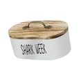 thumbnail image 3 of Caja de almacenamiento de escritorio de madera, joyero, contenedor de almacenamiento con asa y tapa ovalada blanco, 3 of 9