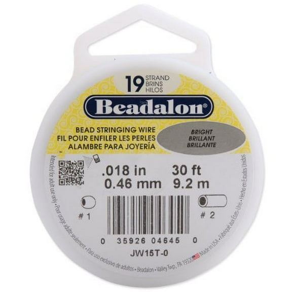 Beadalon Bead Wire 19 Strand .018 in. Bright 30 ft.