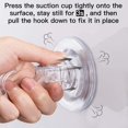 thumbnail image 3 of 6 Pack Suction Cup Hooks for Shower, Bathroom, Kitchen, Window, Removable Plastic Hooks, Sturdy, Versatile, Suitable for Indoor and Towel Racks, 3 of 5